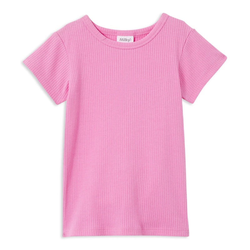 MILKY PINK RIB TEE