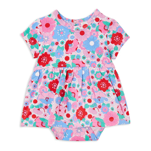 MILKY SUMMER BLOOMS BABY DRESS