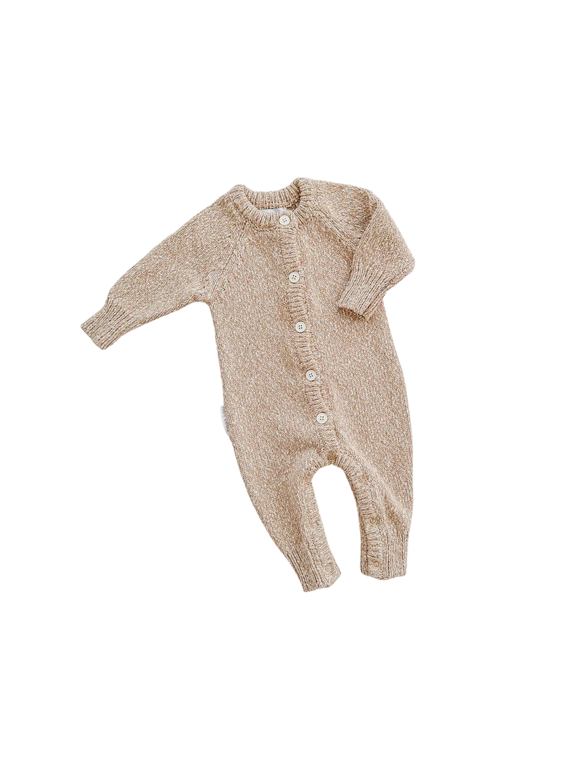 ZIGGY LOU CLASSIC KNIT ROMPER ALMOND