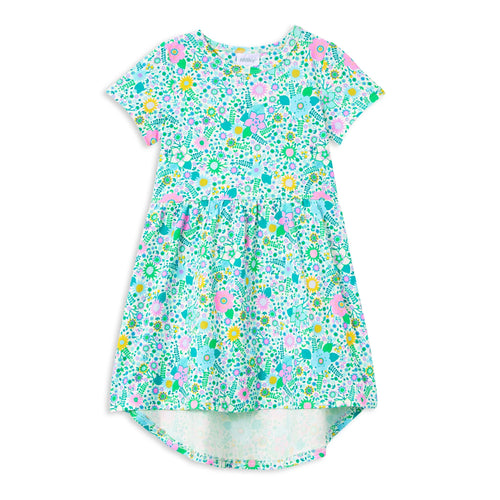 MILKY BLOSSOM HI LO DRESS