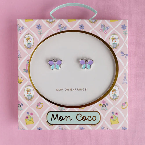 MON COCO BUTTERFLY CLIP-ON EARRINGS