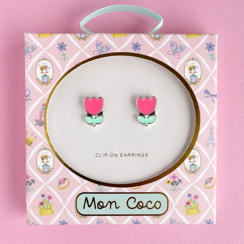 MON COCO TULIP CLIP-ON EARRINGS