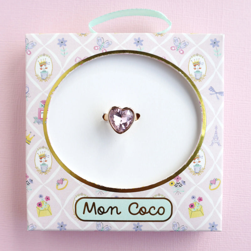 MON COCO GEM HEART RING