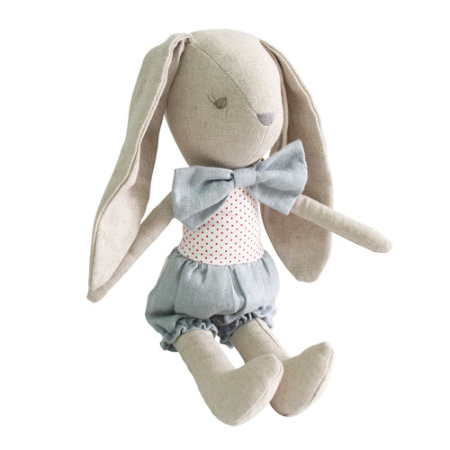 ALIMROSE BABY BOY BUNNY GREY RED