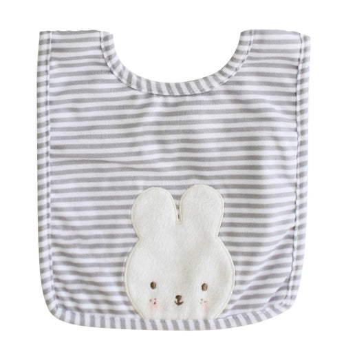 ALIMROSE BABY BUNNY BIB GREY