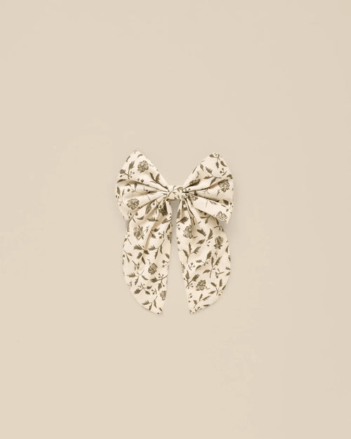 NORA LEE OVERSIZED BOW - OLIVE BLOOM