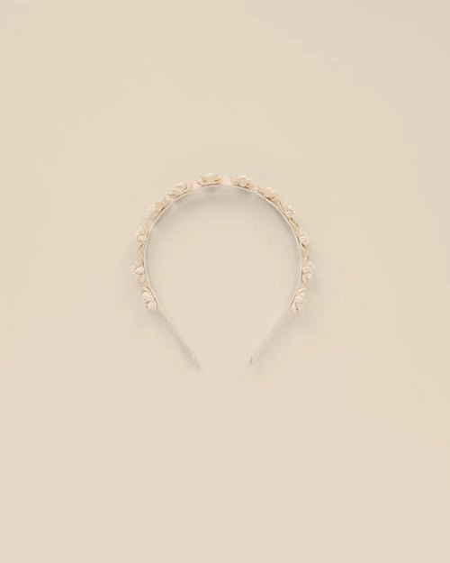 NORA LEE FLORAL HEADBAND - IVORY