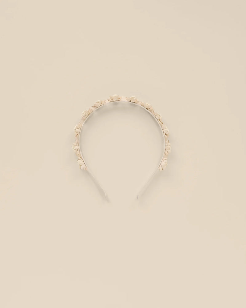 NORA LEE FLORAL HEADBAND - IVORY