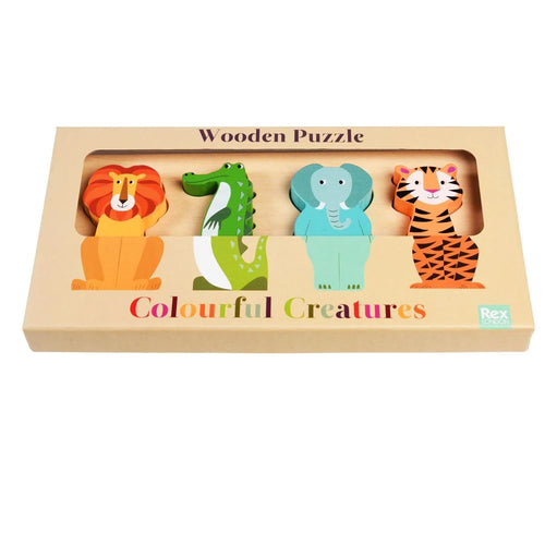 WOODEN PUZZLE COLOURFUL CREATURES