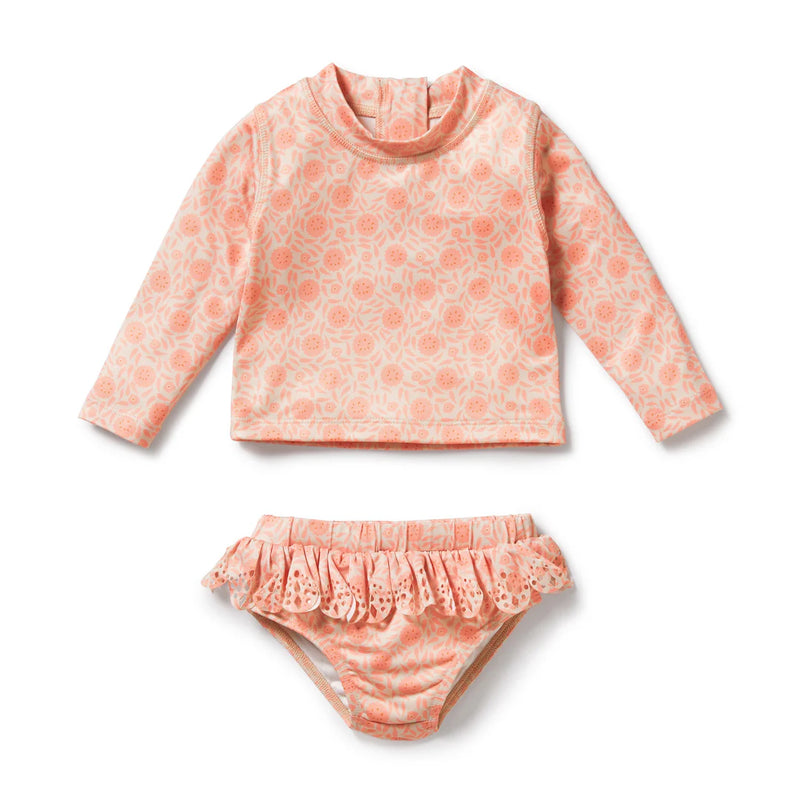 WILSON & FRENCHY AMELIE FLORAL CUTWORK RASHIE SET