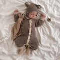 ZIGGY LOU CLASSIC KNIT ROMPER BROWNIE