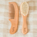 KIIN BABY WOODEN BABY BRUSH & COMB SET