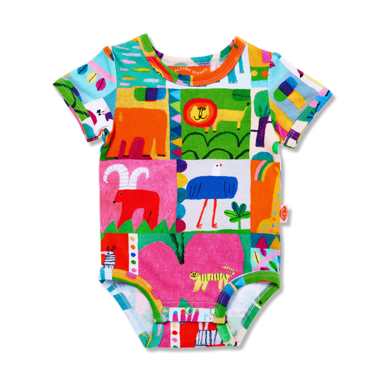 HALCYON NIGHTS SAFARI PARK SHORT SLEEVE BODYSUIT