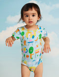 HALCYON NIGHTS HAPPY CAMPERS SHORT SLEEVE BODYSUIT