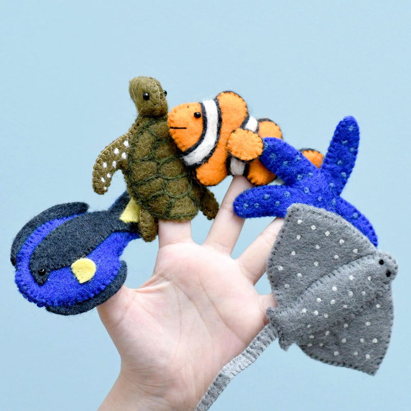 TARA TREASURES EURTRALIAN CORAL REEF UNDER THE SEA FINGER PUPPET SET