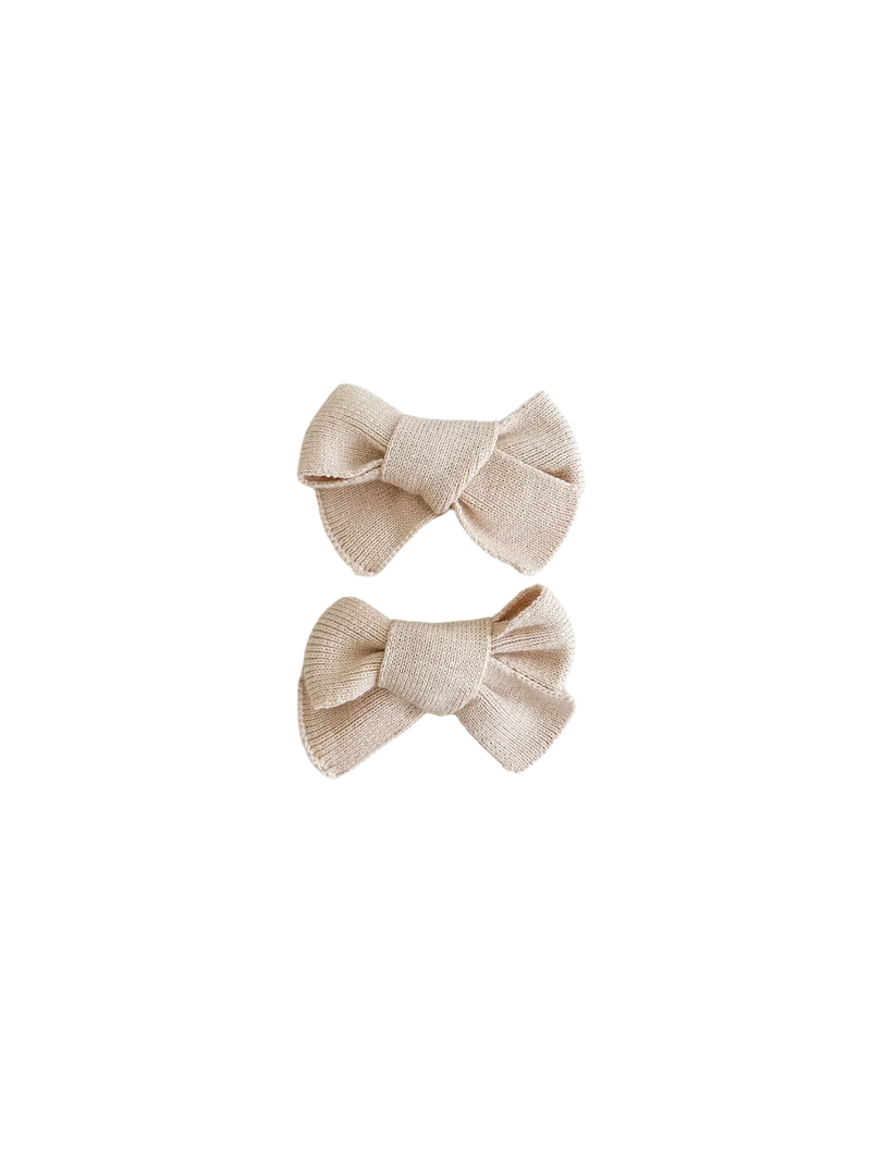 ZIGGY LOU BEIGE BOWS 2 PACK