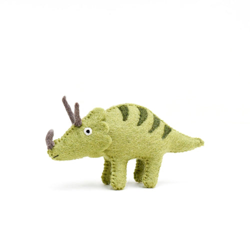 TARA TREASURES FELT TRICERATOPS DINOSAUR TOY