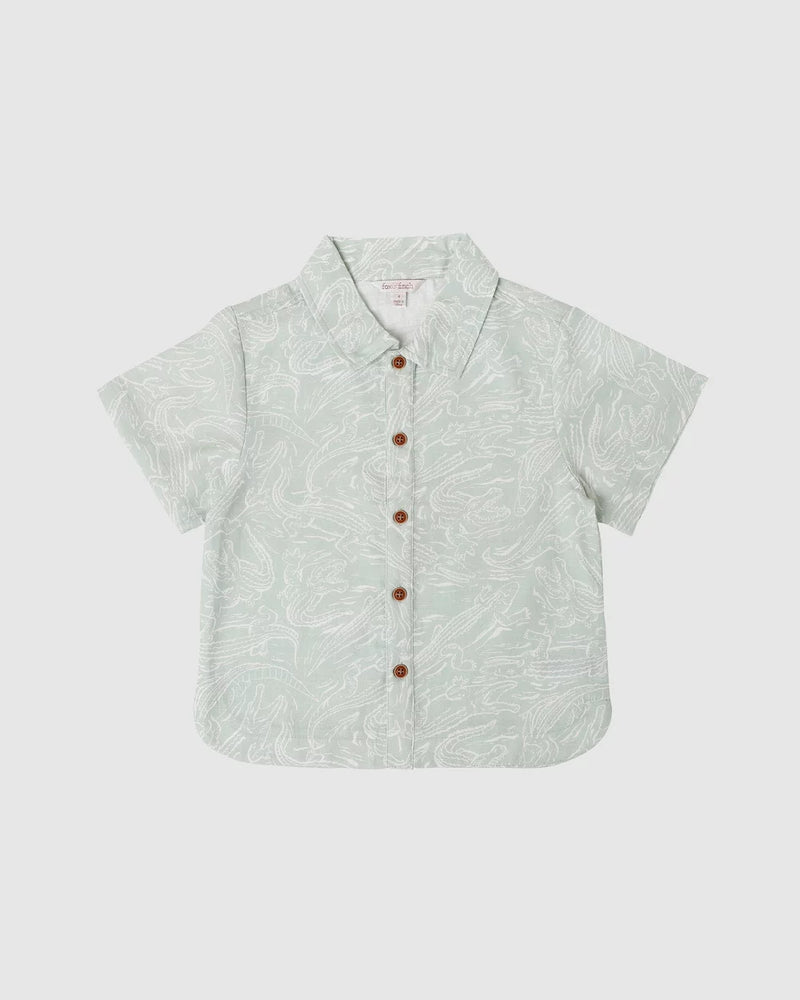 FOX & FINCH CROC PRINT SHIRT 3-7YRS