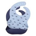 WHALE 2 PACK SILICONE BIBS