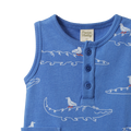 NATURE BABY CAMPER SUIT CURIOUS CROCODILES REEF PRINT