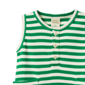 NATURE BABY CAMPER SUIT KELLY GREEN SEA STRIPE