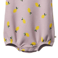 NATURE BABY JUNO ROMPER WAFFLE LILAC LEMON PRINT