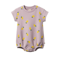 NATURE BABY JUNO ROMPER WAFFLE LILAC LEMON PRINT