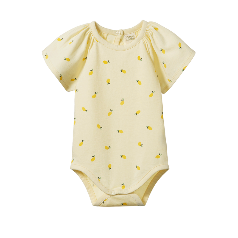 NATURE BABY FAYE BODYSUIT LITTLE LEMON CREAM PRINT