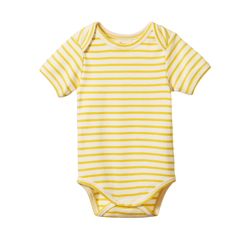 NATURE BABY SHORT SLEEVE BODYSUIT SUNBURST SAILOR STRIPE