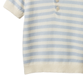 NATURE BABY STEVIE POLO CELESTIAL BLUE SEA STRIPE