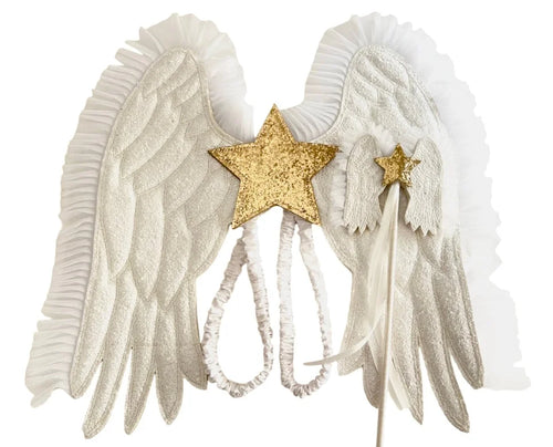 THREE TOTS VEGAN LEATHER ANGEL WINGS