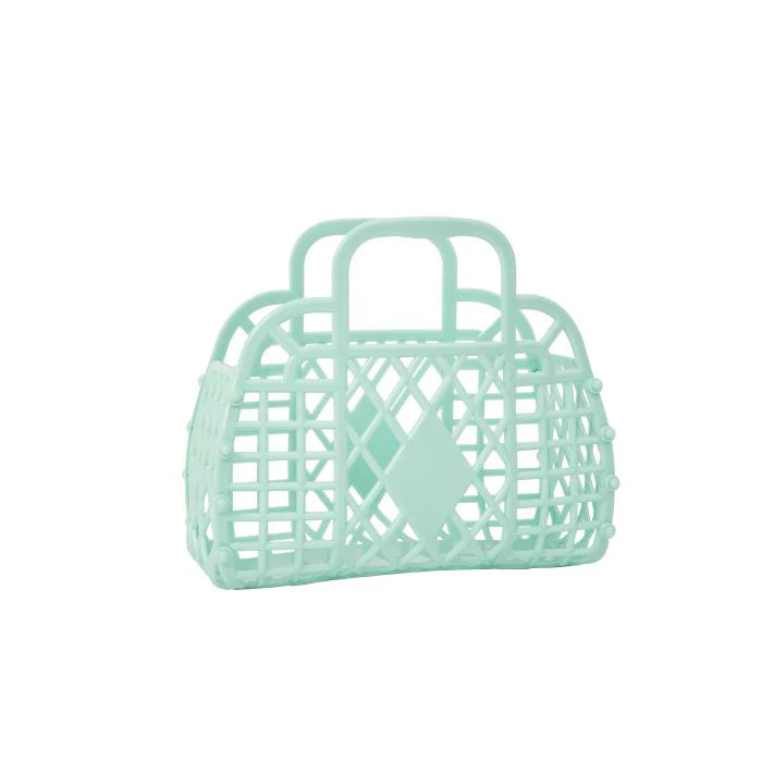 SUN JELLIES RETRO BASKET MINI MINT 15x6x13cm