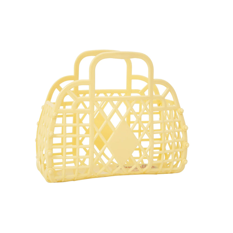 SUN JELLIES RETRO BASKET MINI YELLOW