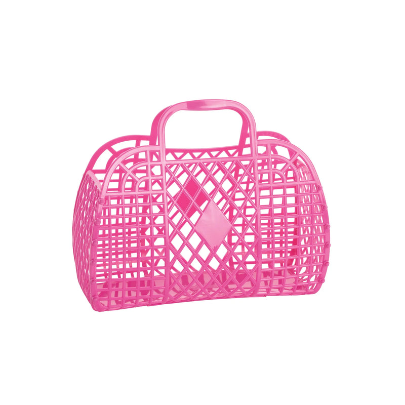 SUN JELLIES RETRO BASKET BERRY PINK SMALL