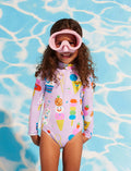 HALCYON NIGHTS LONG SLEEVE ZIP BATHER SUNDAE FUN DAY