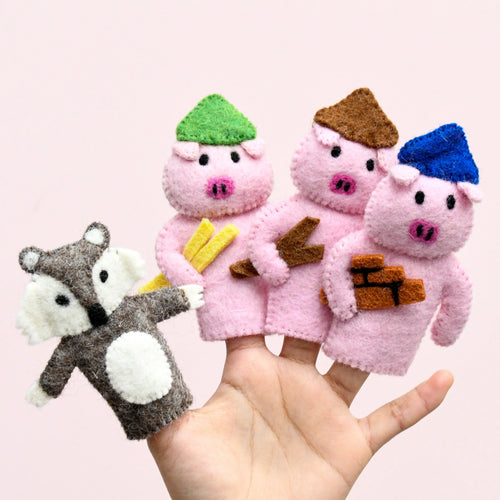 TARA TREASURES FINGER PUPPET SET- THE THREE LITTLE PIGS