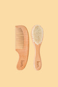 KIIN BABY WOODEN BABY BRUSH & COMB SET