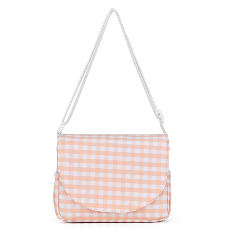 BY BIRDIE PINK GINGHAM HAND BAG/DOLL NAPPY BAG